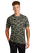 Sport-Tek ST375 Mens Drift Camo Moisture Wicking Short Sleeve Crewneck T-Shirt Black Model Front