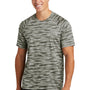 Sport-Tek Mens Drift Camo Moisture Wicking Short Sleeve Crewneck T-Shirt - Silver Grey