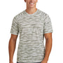 Sport-Tek Mens Drift Camo Moisture Wicking Short Sleeve Crewneck T-Shirt - White