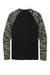 Sport-Tek ST376LS Mens Drift Camo Colorblock Moisture Wicking Long Sleeve Crewneck T-Shirt Black Flat Back