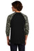 Sport-Tek ST376LS Mens Drift Camo Colorblock Moisture Wicking Long Sleeve Crewneck T-Shirt Black Model Back