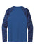 Sport-Tek ST376LS Mens Drift Camo Colorblock Moisture Wicking Long Sleeve Crewneck T-Shirt True Royal Blue Flat Back