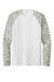 Sport-Tek ST376LS Mens Drift Camo Colorblock Moisture Wicking Long Sleeve Crewneck T-Shirt White Flat Front