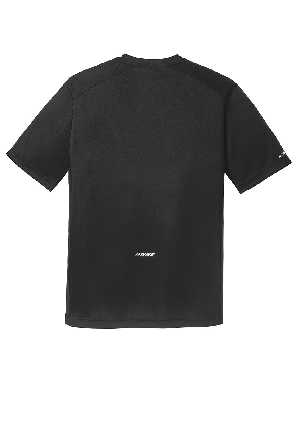 Sport-Tek ST380 Mens Elevate Moisture Wicking Short Sleeve Crewneck T-Shirt Black Flat Back