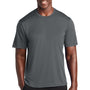 Sport-Tek Mens Elevate Moisture Wicking Short Sleeve Crewneck T-Shirt - Iron Grey