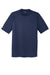 Sport-Tek ST380 Mens Elevate Moisture Wicking Short Sleeve Crewneck T-Shirt True Navy Blue Flat Front