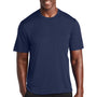 Sport-Tek Mens Elevate Moisture Wicking Short Sleeve Crewneck T-Shirt - True Navy Blue