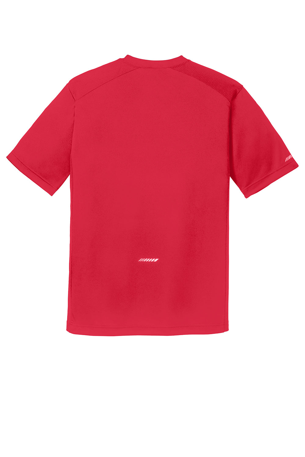 Sport-Tek ST380 Mens Elevate Moisture Wicking Short Sleeve Crewneck T-Shirt True Red Flat Back