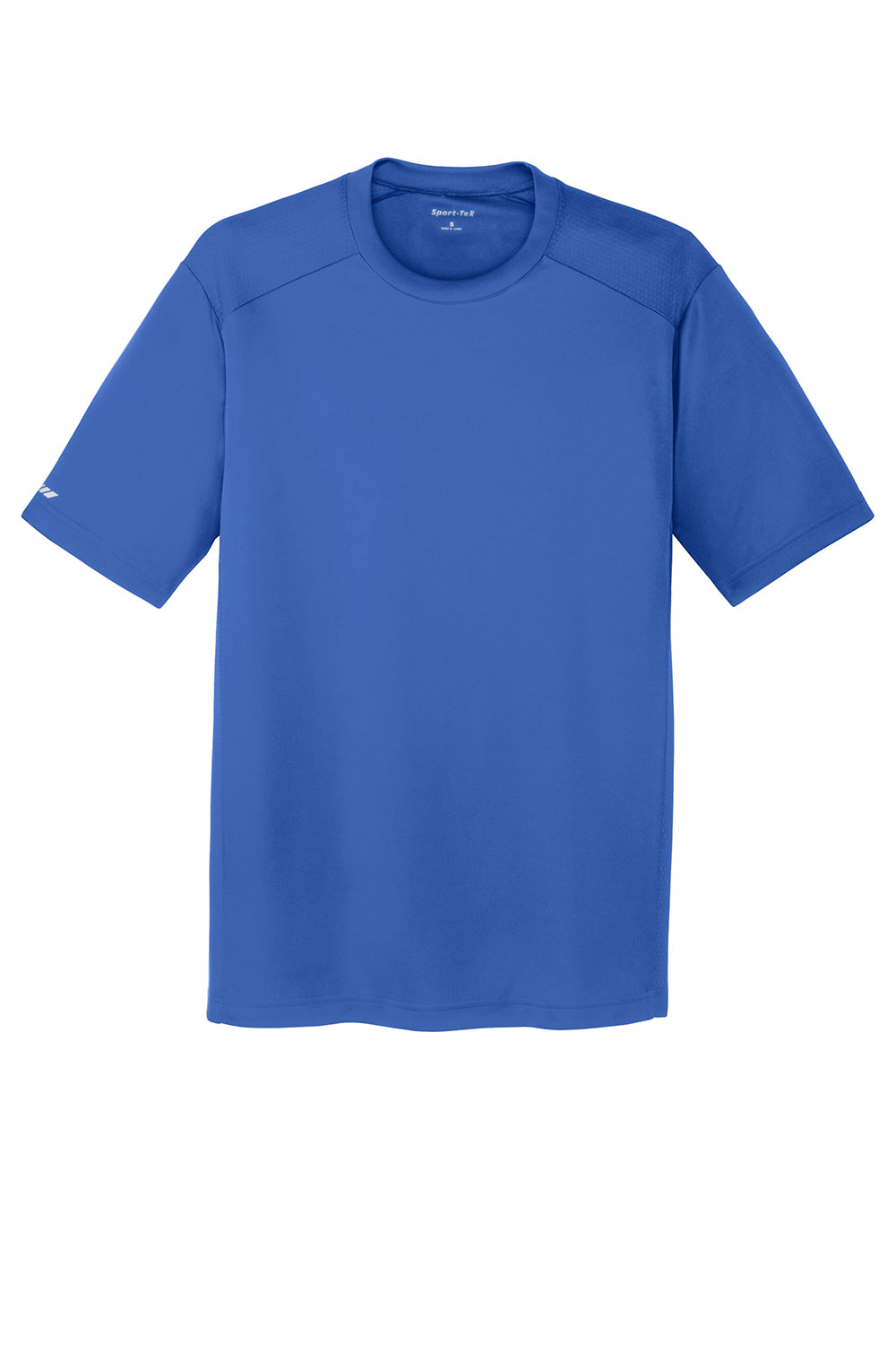 Sport-Tek ST380 Mens Elevate Moisture Wicking Short Sleeve Crewneck T-Shirt True Royal Blue Flat Front