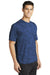 Sport-Tek ST390 Mens Electric Heather Moisture Wicking Short Sleeve Crewneck T-Shirt Dark Royal Blue Electric Model 3q