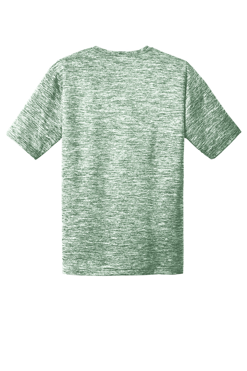 Sport-Tek ST390 Mens Electric Heather Moisture Wicking Short Sleeve Crewneck T-Shirt Forest Green Electric Flat Back