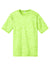 Sport-Tek ST390 Mens Electric Heather Moisture Wicking Short Sleeve Crewneck T-Shirt Lime Shock Green Electric Flat Front