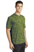 Sport-Tek ST390 Mens Electric Heather Moisture Wicking Short Sleeve Crewneck T-Shirt Lime Shock Green/True Navy Blue Electric Model 3q