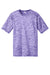 Sport-Tek ST390 Mens Electric Heather Moisture Wicking Short Sleeve Crewneck T-Shirt Purple Electric Flat Front