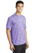 Sport-Tek ST390 Mens Electric Heather Moisture Wicking Short Sleeve Crewneck T-Shirt Purple Electric Model 3q