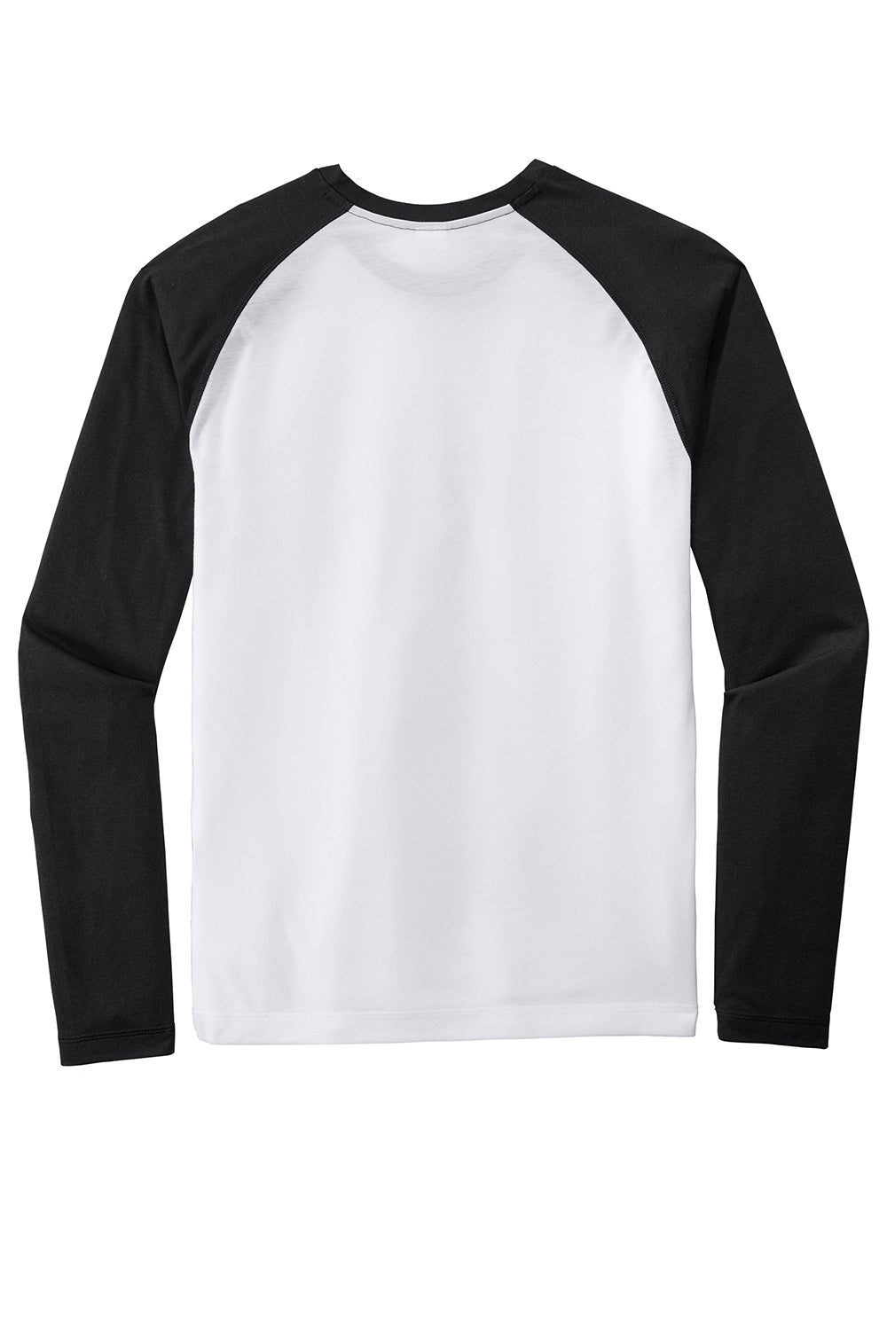 Sport-Tek ST400LS Mens Moisture Wicking Long Sleeve Crewneck T-Shirt White/Black Flat Back