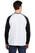 Sport-Tek ST400LS Mens Moisture Wicking Long Sleeve Crewneck T-Shirt White/Black Model Back