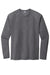 Sport-Tek ST400LS Mens Moisture Wicking Long Sleeve Crewneck T-Shirt Heather Dark Grey Flat Front