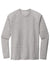 Sport-Tek ST400LS Mens Moisture Wicking Long Sleeve Crewneck T-Shirt Heather Light Grey Flat Front