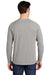 Sport-Tek ST400LS Mens Moisture Wicking Long Sleeve Crewneck T-Shirt Heather Light Grey Model Back