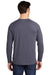 Sport-Tek ST400LS Mens Moisture Wicking Long Sleeve Crewneck T-Shirt Heather True Navy Blue Model Back