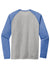 Sport-Tek ST400LS Mens Moisture Wicking Long Sleeve Crewneck T-Shirt Heather Light Grey/Heather True Royal Blue Flat Back