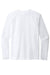 Sport-Tek ST400LS Mens Moisture Wicking Long Sleeve Crewneck T-Shirt White Flat Back