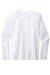 Sport-Tek ST400LS Mens Moisture Wicking Long Sleeve Crewneck T-Shirt White Flat Front