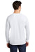 Sport-Tek ST400LS Mens Moisture Wicking Long Sleeve Crewneck T-Shirt White Model Back