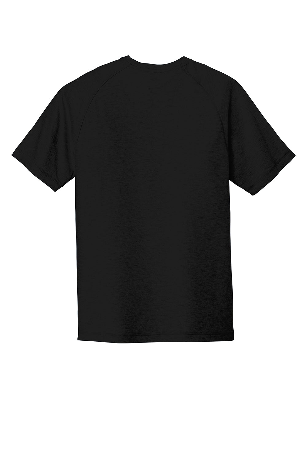 Sport-Tek ST400 Mens Moisture Wicking Short Sleeve Crewneck T-Shirt Black Flat Back