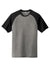 Sport-Tek ST400 Mens Moisture Wicking Short Sleeve Crewneck T-Shirt Heather Dark Grey/Black Triad Flat Front