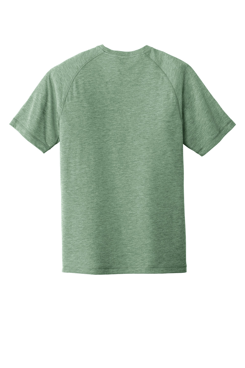 Sport-Tek ST400 Mens Moisture Wicking Short Sleeve Crewneck T-Shirt Heather Forest Green Flat Back