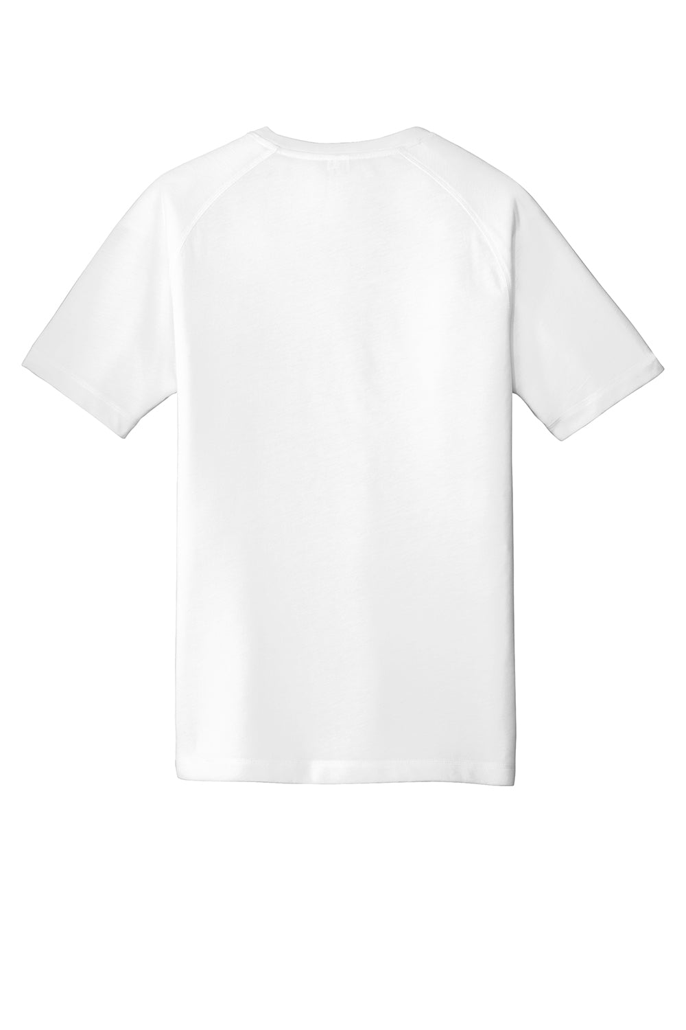 Sport-Tek ST400 Mens Moisture Wicking Short Sleeve Crewneck T-Shirt White Flat Back