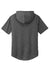 Sport-Tek ST404 Mens Moisture Wicking Short Sleeve Hooded T-Shirt Hoodie Heather Dark Grey Flat Back