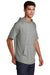 Sport-Tek ST404 Mens Moisture Wicking Short Sleeve Hooded T-Shirt Hoodie Heather Light Grey Model 3q