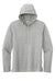 Sport-Tek ST406 Mens Moisture Wicking Long Sleeve Hooded T-Shirt Hoodie Heather Light Grey Flat Front