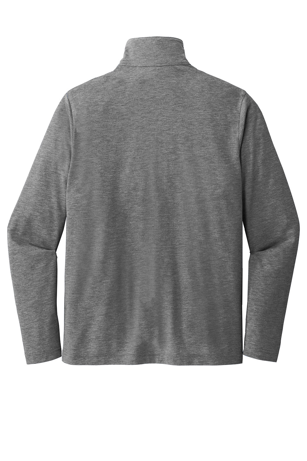 Sport-Tek ST407 Mens Moisture Wicking 1/4 Zip Sweatshirt Heather Dark Grey Flat Back