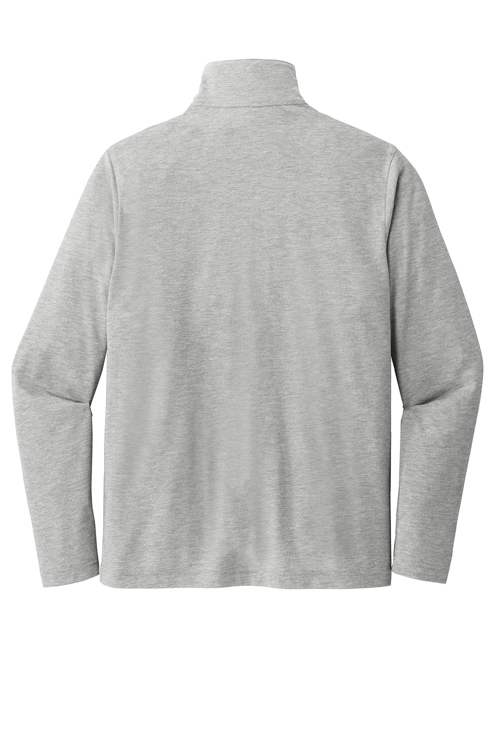 Sport-Tek ST407 Mens Moisture Wicking 1/4 Zip Sweatshirt Heather Light Grey Flat Back