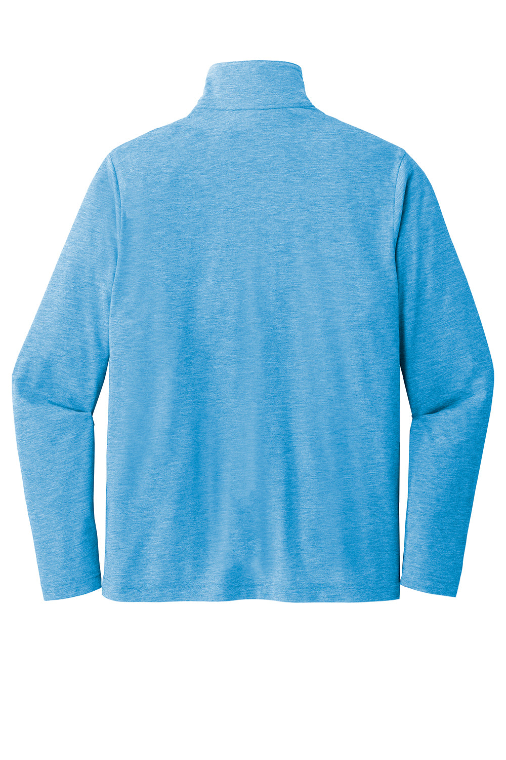 Sport-Tek ST407 Mens Moisture Wicking 1/4 Zip Sweatshirt Heather Pond Blue Flat Back