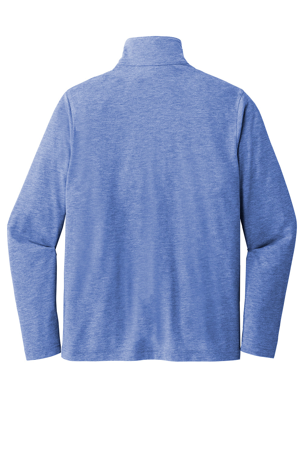 Sport-Tek ST407 Mens Moisture Wicking 1/4 Zip Sweatshirt Heather True Royal Blue Flat Back