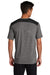 Sport-Tek ST410 Mens Draft Moisture Wicking Short Sleeve Crewneck T-Shirt Heather Dark Grey/Black Model Back