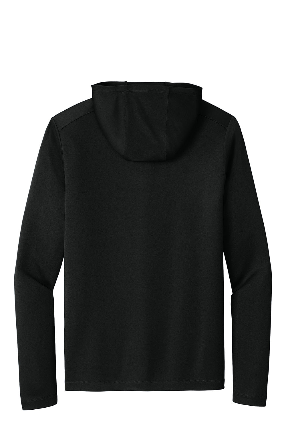 Sport-Tek ST420LSH Mens Posi-UV Pro Long Sleeve Hooded T-Shirt Hoodie Black Flat Back