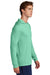 Sport-Tek ST420LSH Mens Posi-UV Pro Long Sleeve Hooded T-Shirt Hoodie Bright Seafoam Green Model Side