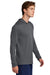 Sport-Tek ST420LSH Mens Posi-UV Pro Long Sleeve Hooded T-Shirt Hoodie Dark Smoke Grey Model Side