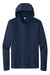 Sport-Tek ST420LSH Mens Posi-UV Pro Long Sleeve Hooded T-Shirt Hoodie True Navy Blue Flat Front