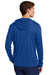 Sport-Tek ST420LSH Mens Posi-UV Pro Long Sleeve Hooded T-Shirt Hoodie True Royal Blue Model Back