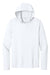 Sport-Tek ST420LSH Mens Posi-UV Pro Long Sleeve Hooded T-Shirt Hoodie White Flat Front