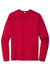 Sport-Tek ST420LS Mens Moisture Wicking Long Sleeve Crewneck T-Shirt Deep Red Flat Front