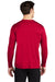 Sport-Tek ST420LS Mens Moisture Wicking Long Sleeve Crewneck T-Shirt Deep Red Model Back