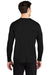 Sport-Tek ST420LS Mens Moisture Wicking Long Sleeve Crewneck T-Shirt Black Model Back